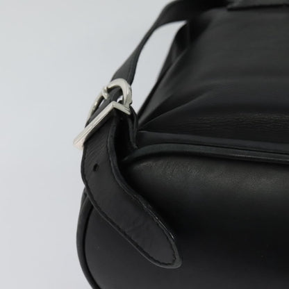 Salvatore Ferragamo Gancini Flap Drawstring Backpack Leather, BLACK, LEATHER, Backpack