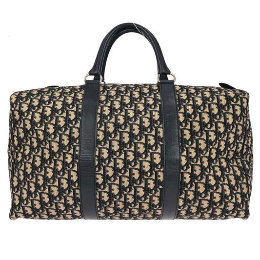 Christian Dior Vintage Trotter Boston Bag Diorissimo Canvas, NAVY, CANVAS, Travel bag
