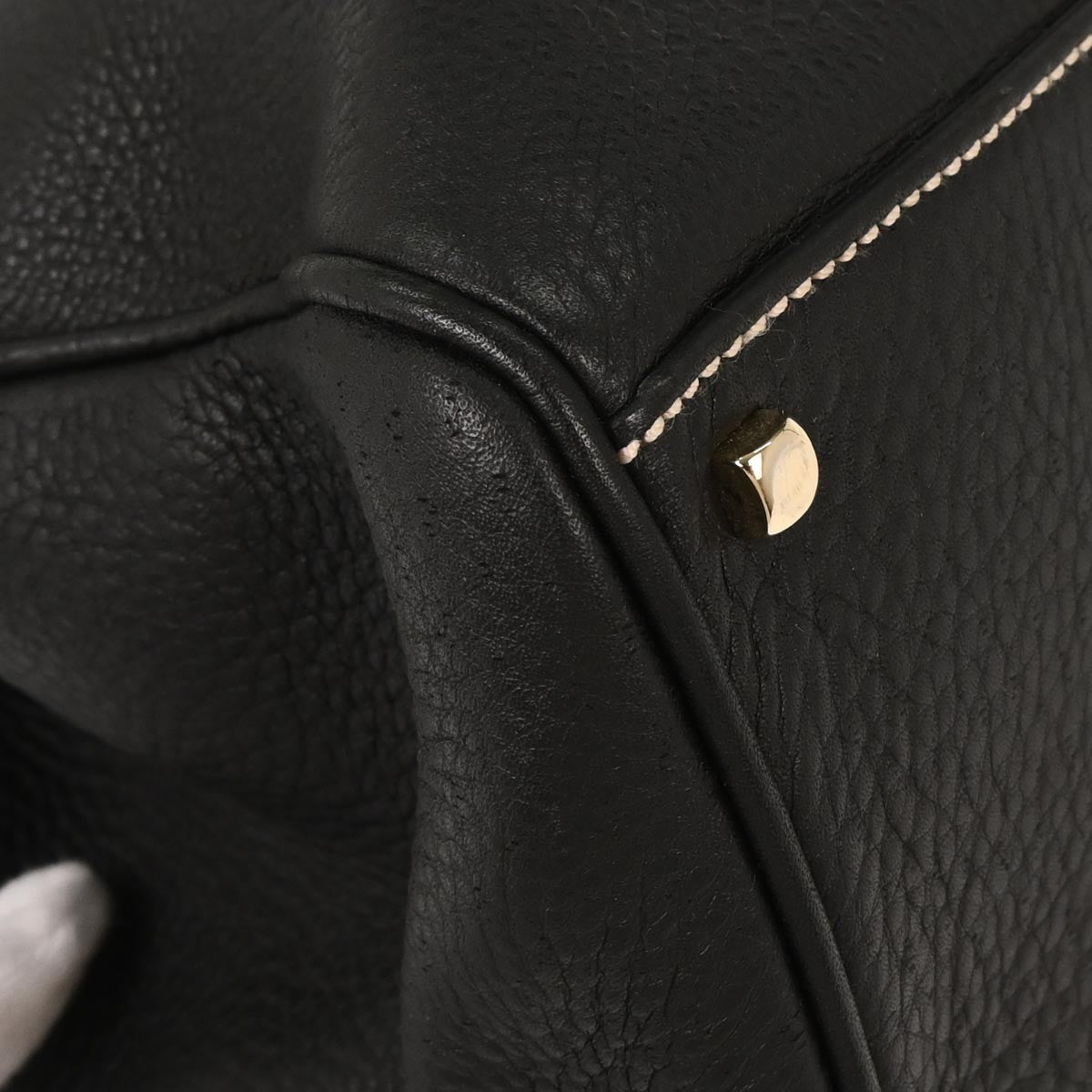 Salvatore Ferragamo Gancini handbag Leather, BLACK, LEATHER, Handbag