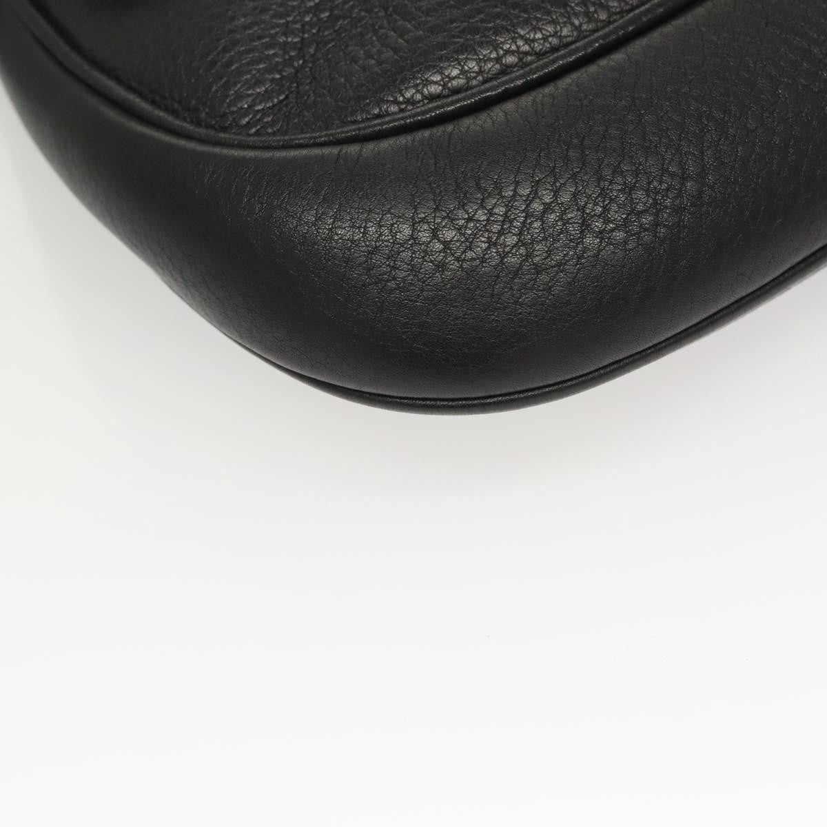 Prada Vintage Chain Flap Shoulder Bag Leather, BLACK, LEATHER, Shoulder bag