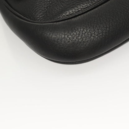 Prada Vintage Chain Flap Shoulder Bag Leather, BLACK, LEATHER, Shoulder bag