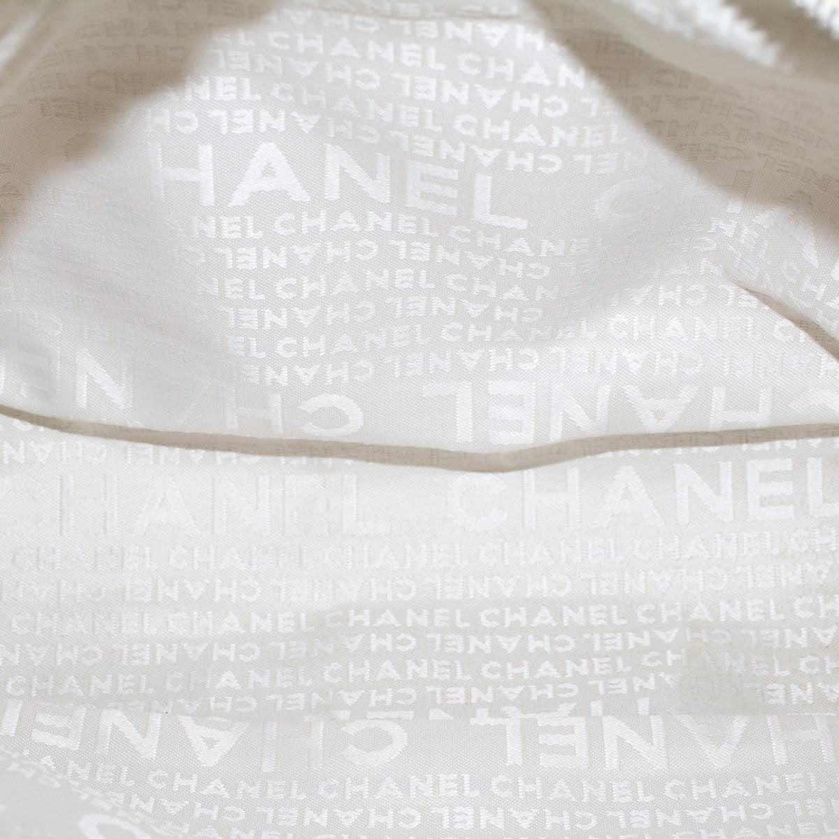 Chanel Vintage Shoulder Bag Canvas, WHITE, CANVAS, Shoulder bag