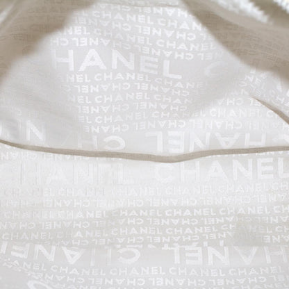 Chanel Vintage Shoulder Bag Canvas, WHITE, CANVAS, Shoulder bag
