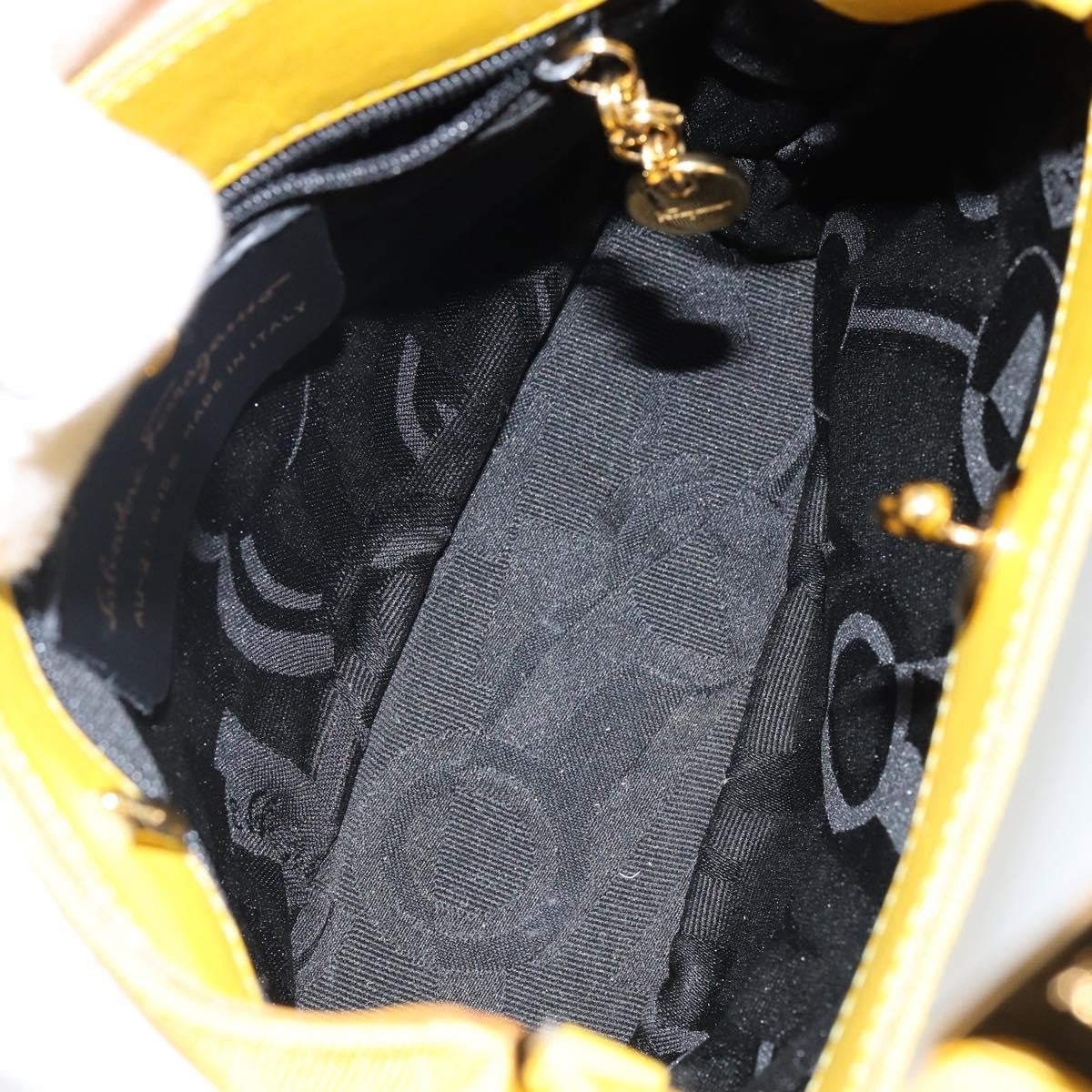 Salvatore Ferragamo Vala Handbag Nylon, YELLOW, NYLON, Handbag