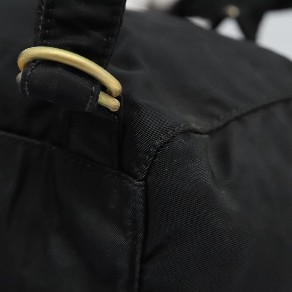 Prada Flap Drawstring Backpack Tessuto, BLACK, NYLON, Backpack