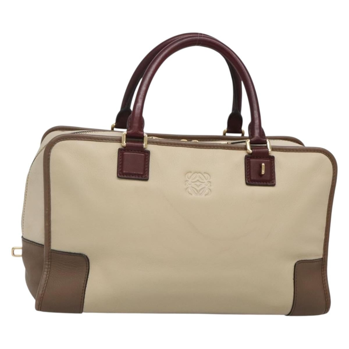 Loewe Amazona Bag Leather, BEIGE, LEATHER, Handbag