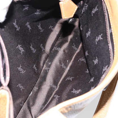 Saint Laurent Vintage Handbag Leather, BROWN, LEATHER, Handbag
