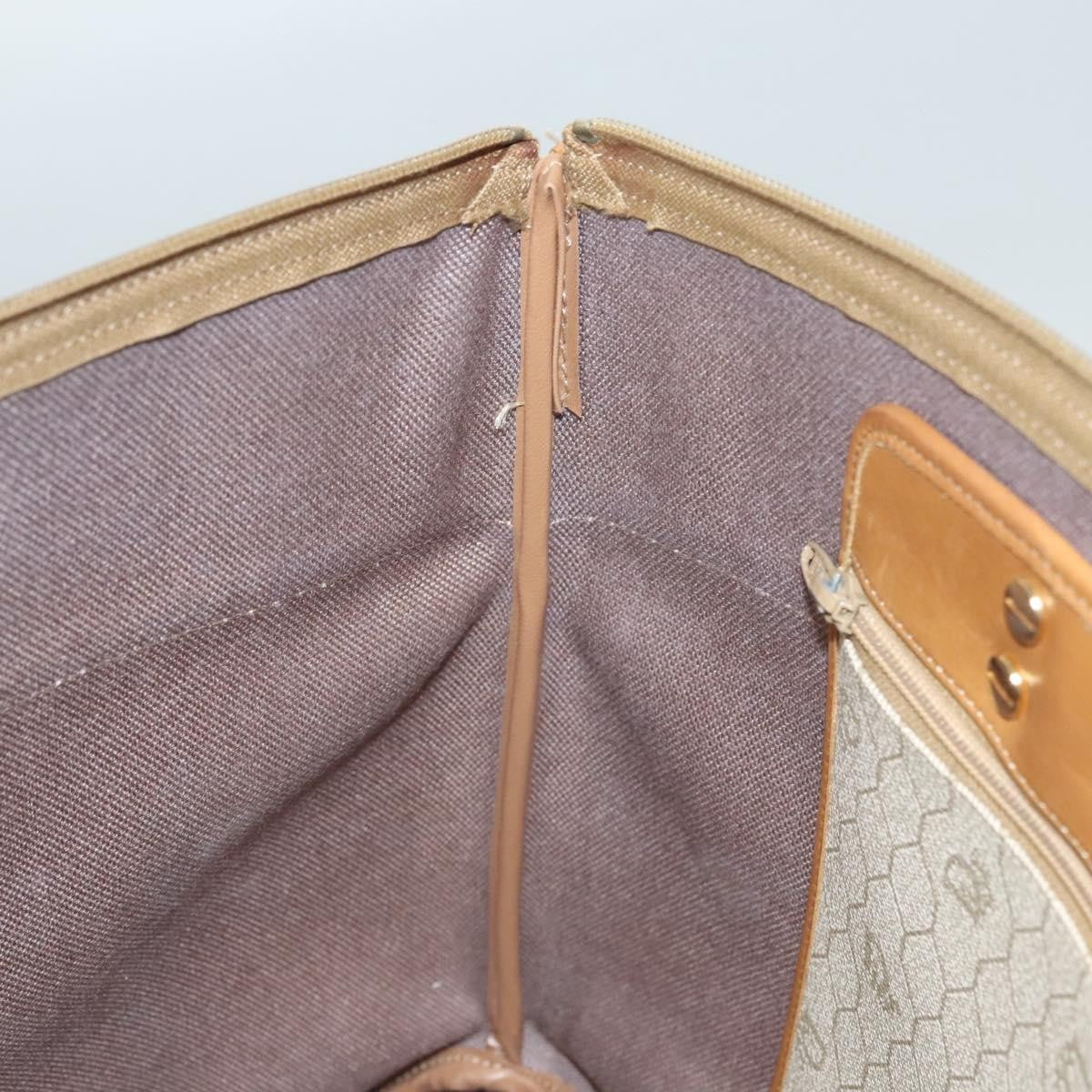 Christian Dior Vintage Honeycomb Tote Bag Canvas and Leather, BEIGE, CANVAS, Tote bag