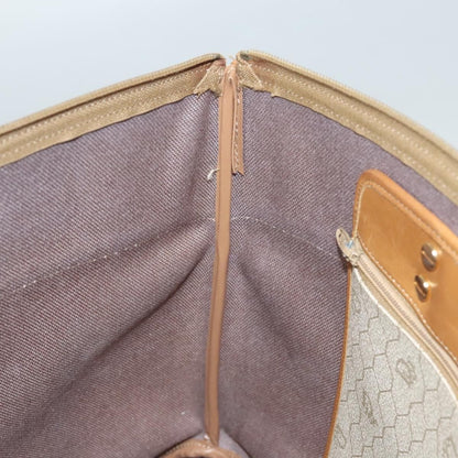 Christian Dior Vintage Honeycomb Tote Bag Canvas and Leather, BEIGE, CANVAS, Tote bag