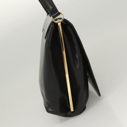 Salvatore Ferragamo Flap Handbag Leather, BLACK, LEATHER, Handbag