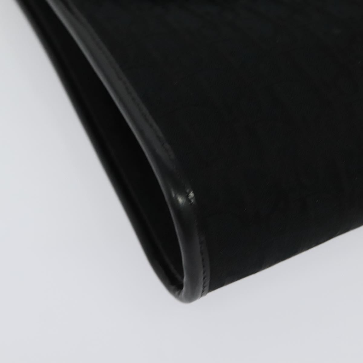 Christian Dior Vintage Trotter Flap Shoulder Bag Canvas, BLACK, CANVAS, Shoulder bag