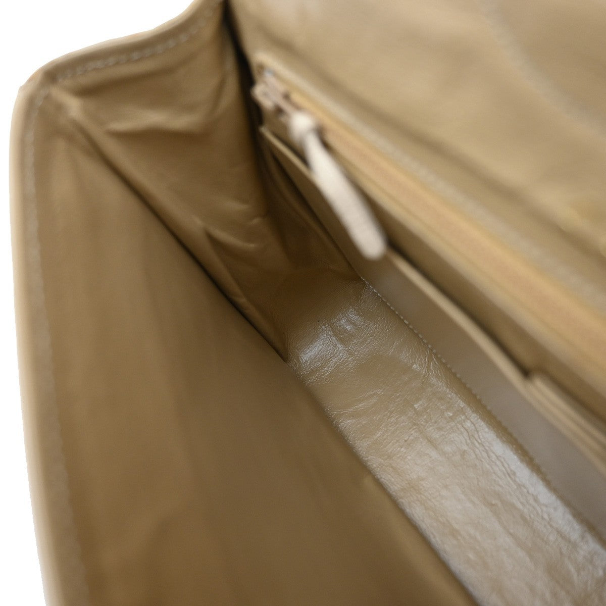 Chanel Vintage Two Tone CC Flap Bag Quilted Lambskin, BEIGE, LEATHER, Shoulder bag