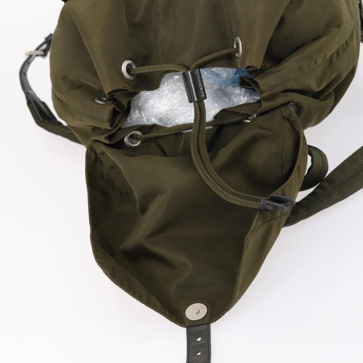Prada Double Front Pocket Backpack Tessuto, KHAKI, NYLON, Backpack