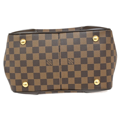Louis Vuitton Verona Handbag Damier, BROWN, CANVAS, Shoulder bag