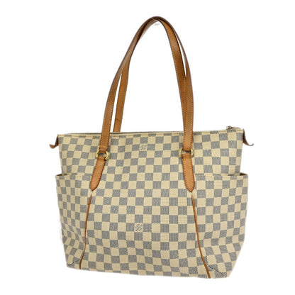 Louis Vuitton Totally Handbag Damier azur, WHITE, CANVAS, Tote bag