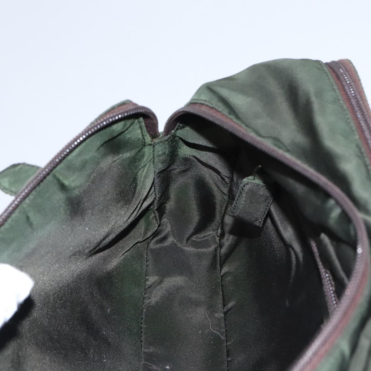Prada Vintage Zip Handbag Tessuto, GREEN, NYLON, Handbag