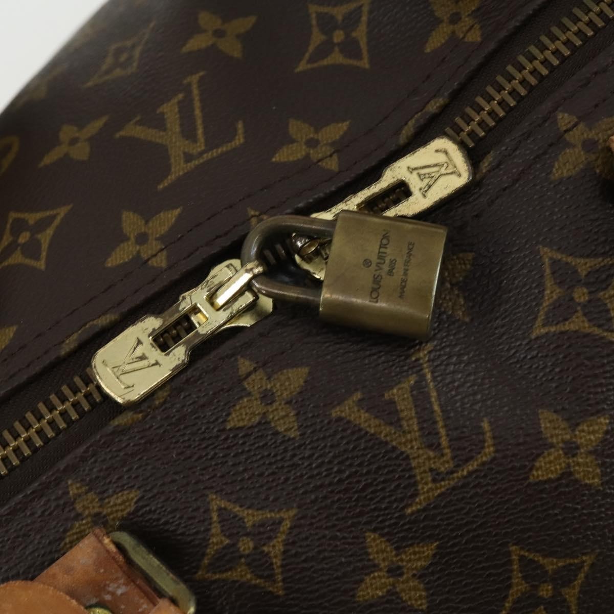 Louis Vuitton Keepall Bag Monogram Canvas, BROWN, CANVAS, Travel bag