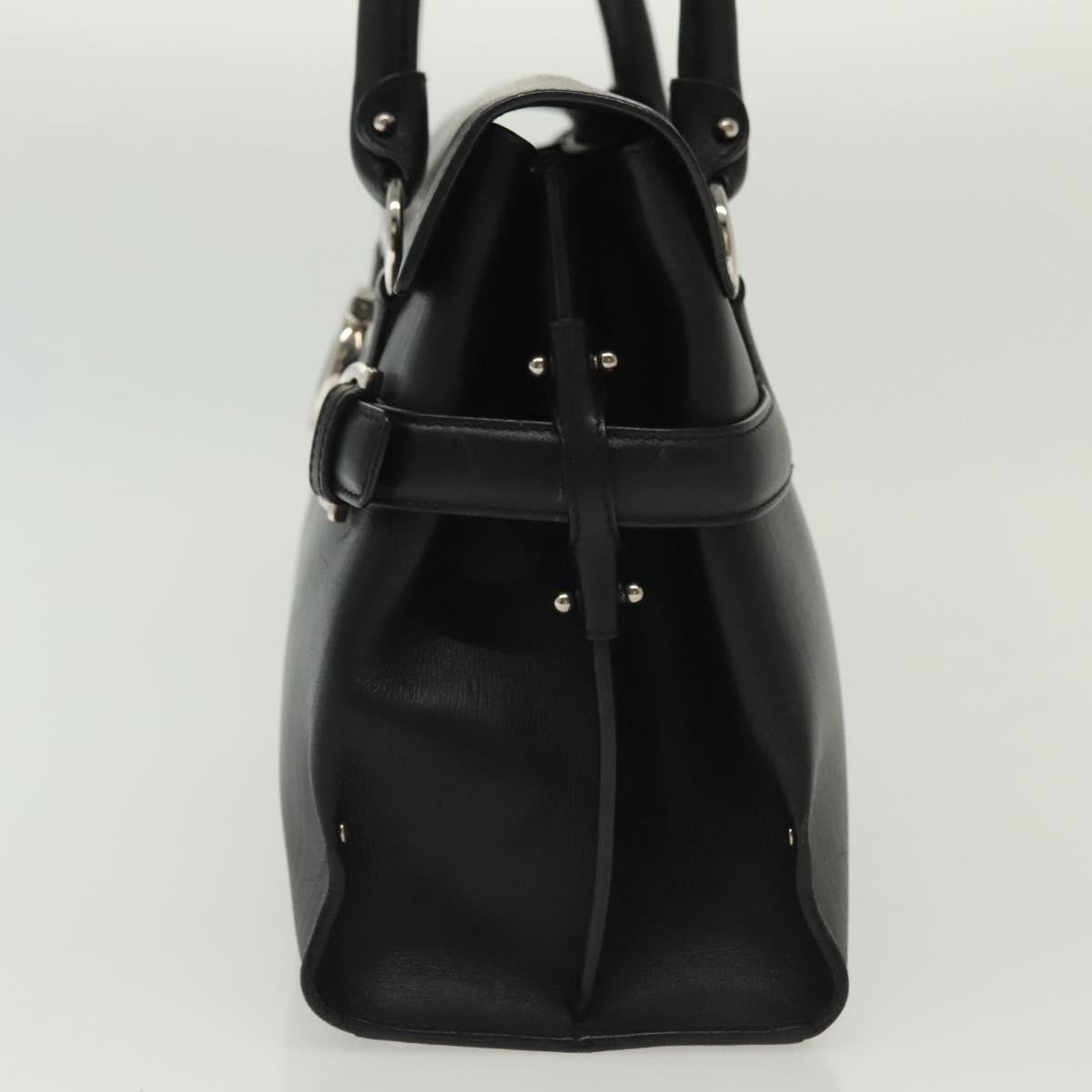 Salvatore Ferragamo Virna Satchel Leather, BLACK, LEATHER, Handbag