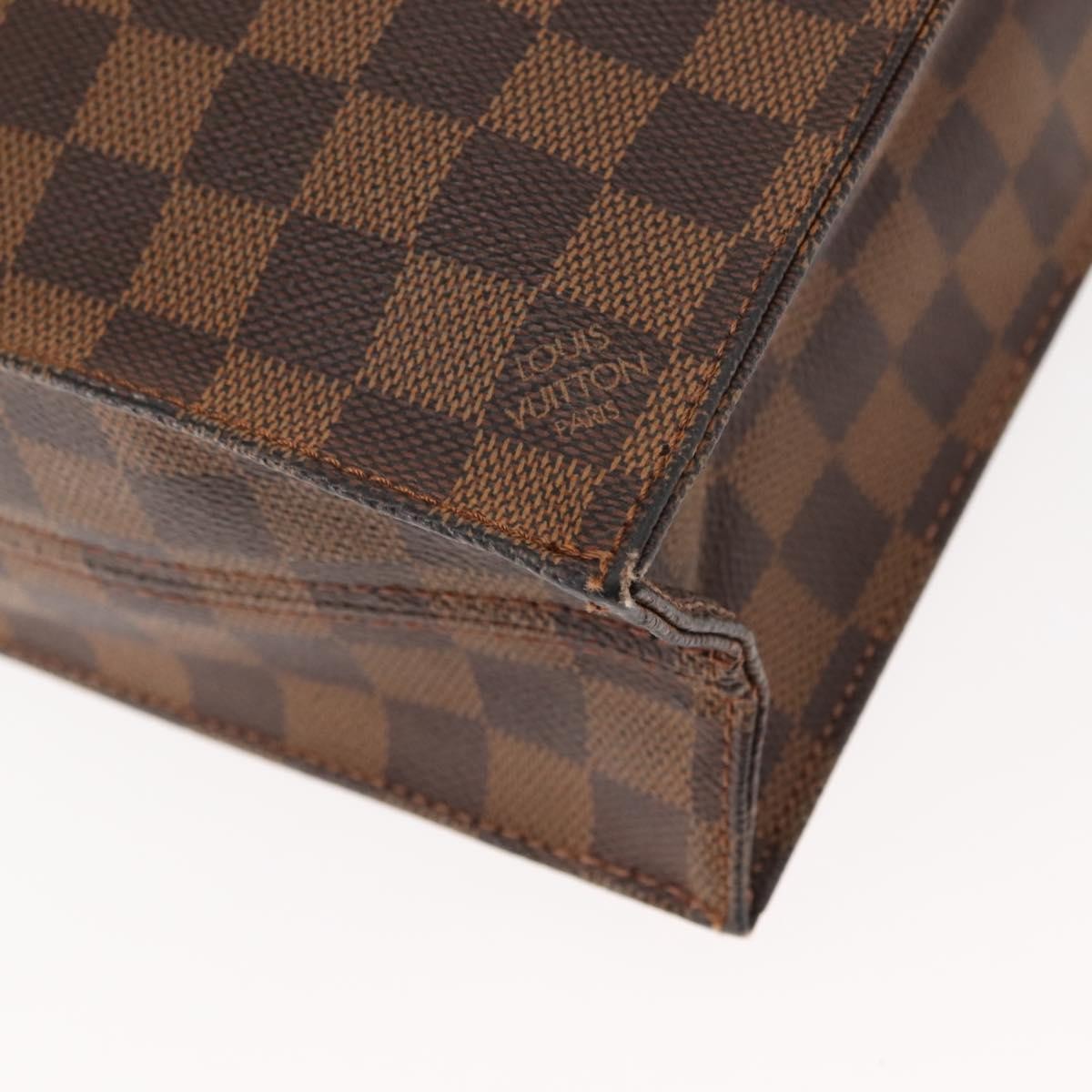 Louis Vuitton Sac Plat Bag Damier, BROWN, CANVAS, Handbag