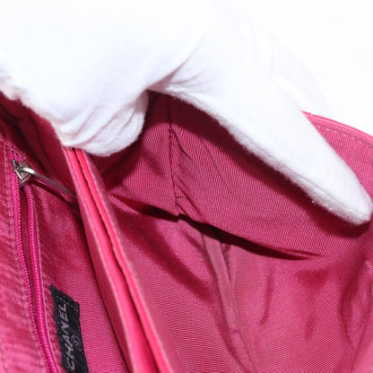 Chanel Chocolate Bar CC Clutch Quilted Leather, PINK, LEATHER, Clutche & pouche