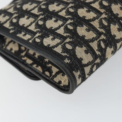 Christian Dior Vintage Trotter Shoulder Bag Canvas, NAVY, CANVAS, Shoulder bag