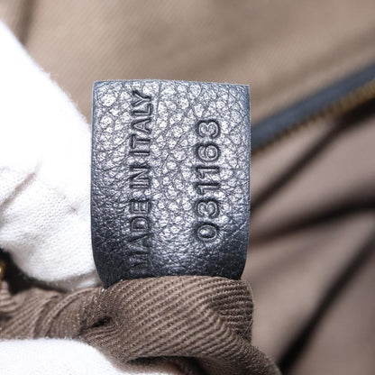 Chloe Marcie Satchel Leather, BLACK, LEATHER, Handbag