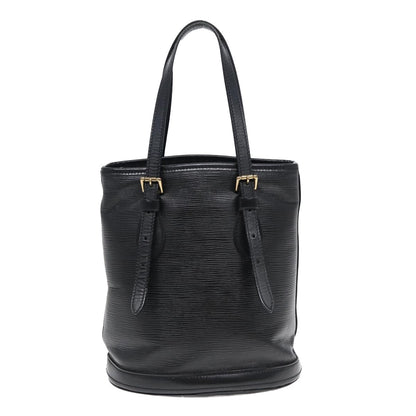 Louis Vuitton Petit Bucket Bag Epi Leather, BLACK, LEATHER, Tote bag