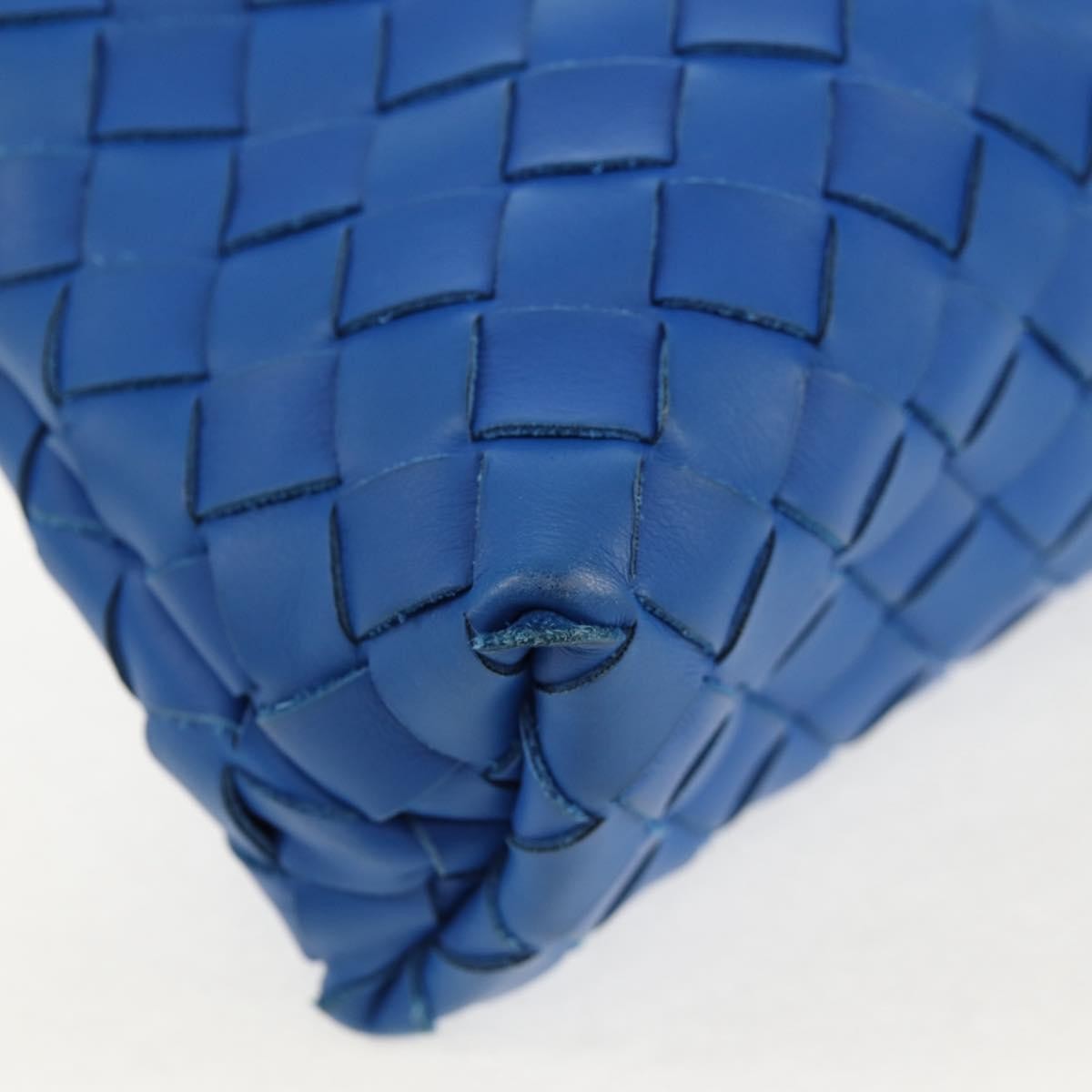 Bottega Veneta Zip Pouch Intrecciato Nappa, BLUE, LEATHER, Clutche & pouche