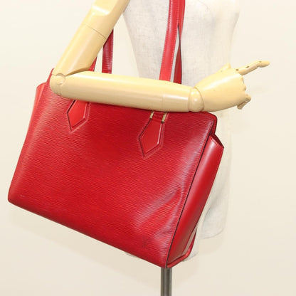 Louis Vuitton Sac Plat NM Bag Epi Leather, RED, LEATHER, Handbag