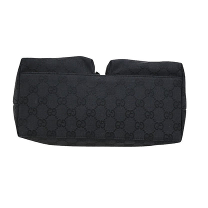 Gucci Double Pocket Tote GG Canvas, BLACK, CANVAS, Shoulder bag