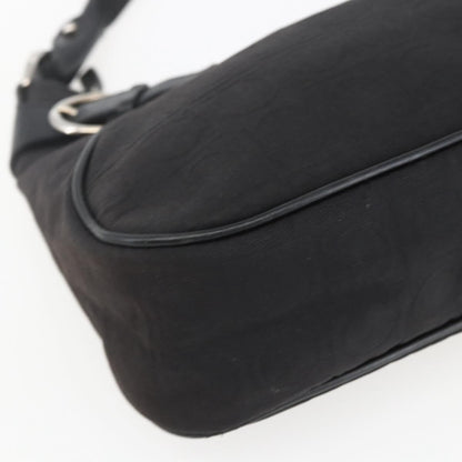 Salvatore Ferragamo Gancini Shoulder Bag Canvas, BLACK, CANVAS, Shoulder bag