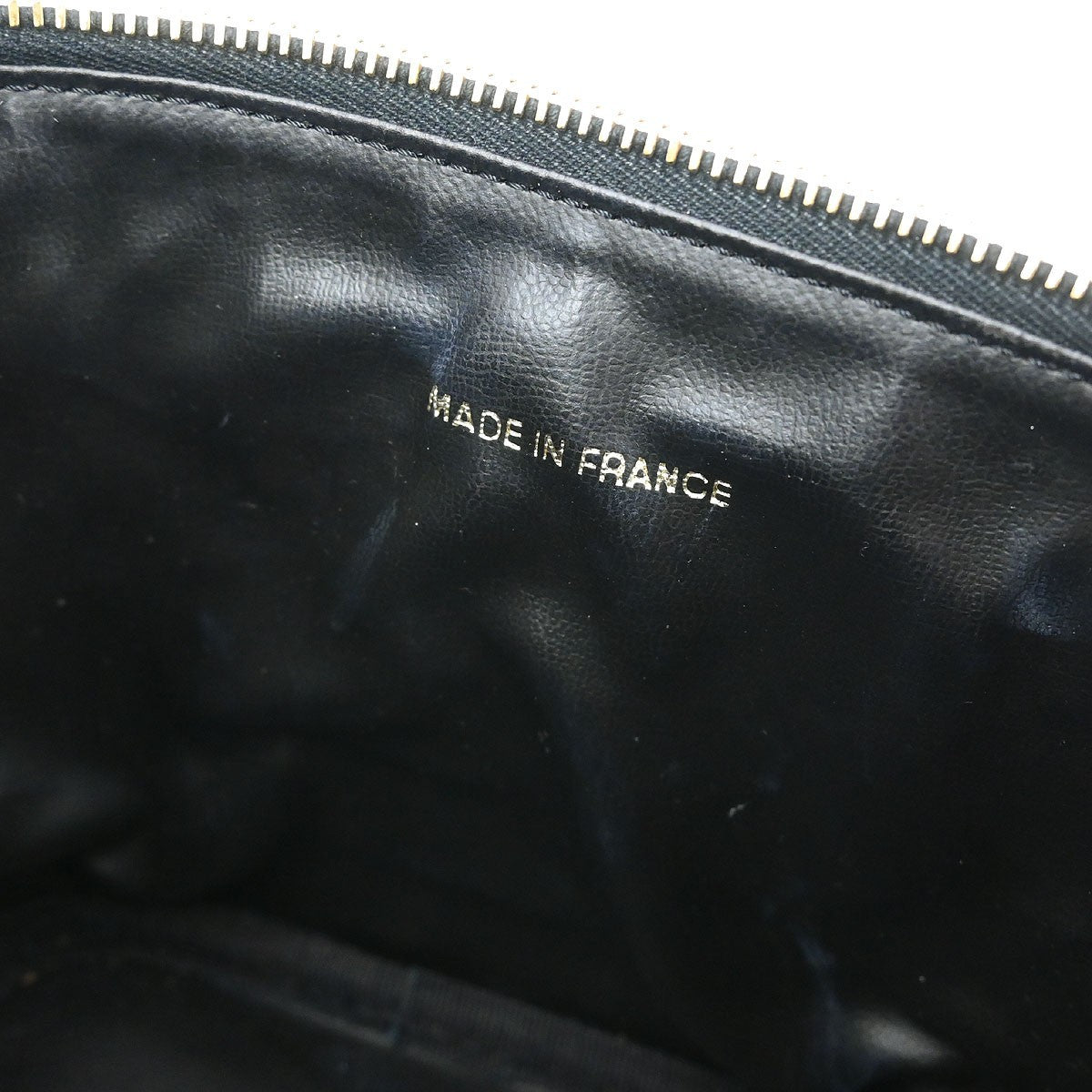 Chanel Vintage Timeless Cosmetic Case Caviar, BLACK, LEATHER, Clutche & pouche