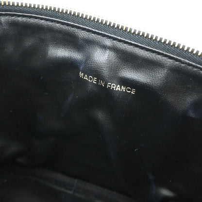 Chanel Vintage Timeless Cosmetic Case Caviar, BLACK, LEATHER, Clutche & pouche