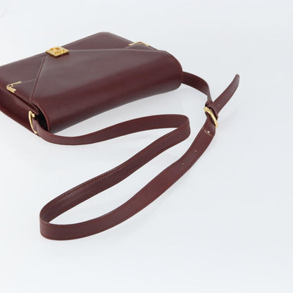 cartier Must de Cartier Shoulder Bag Leather, BURGUNDY, LEATHER, Shoulder bag