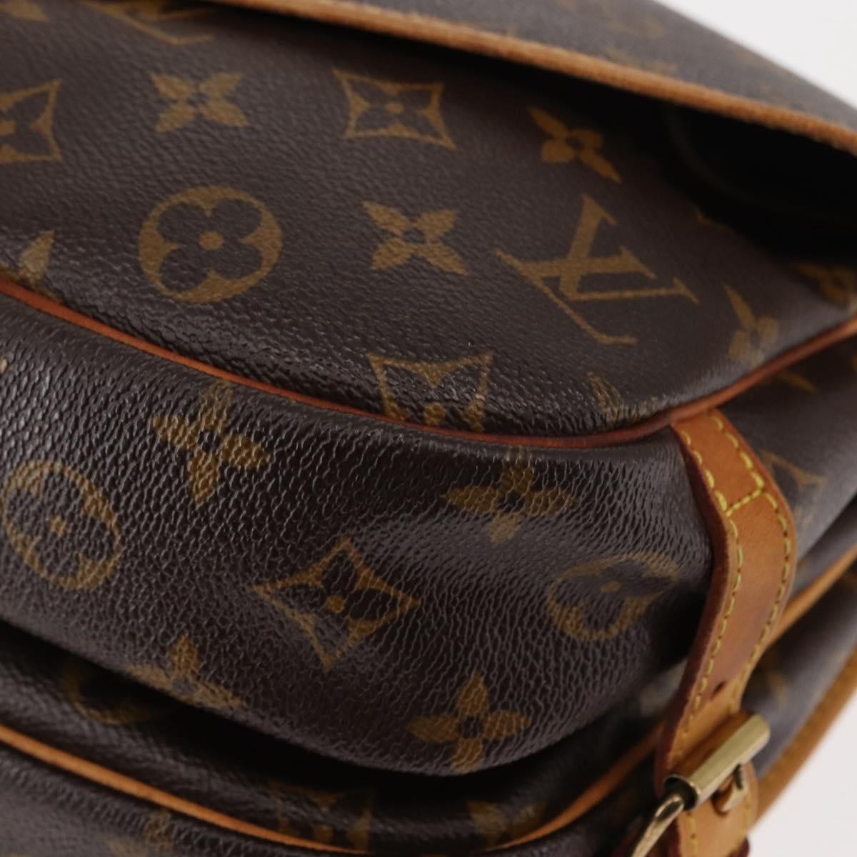 Louis Vuitton Saumur Handbag Monogram Canvas, BROWN, CANVAS, Shoulder bag