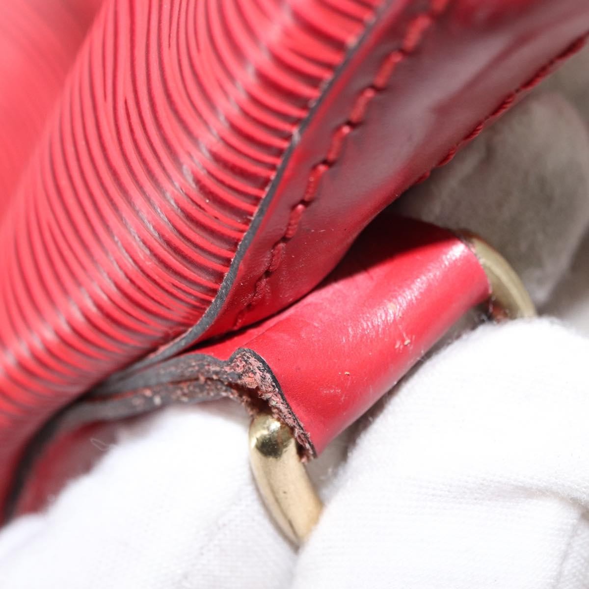 Louis Vuitton Petit Noe NM Handbag Epi Leather, RED, LEATHER, Shoulder bag