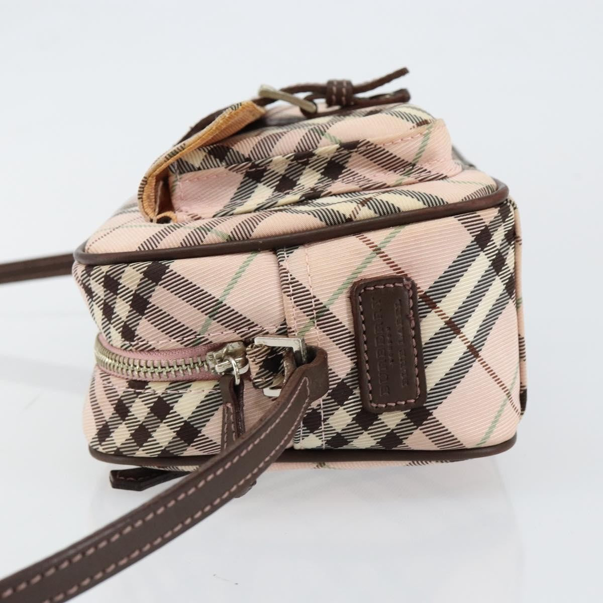 Burberry Nova Check Blue Label Nylon, PINK, CANVAS, Travel bag