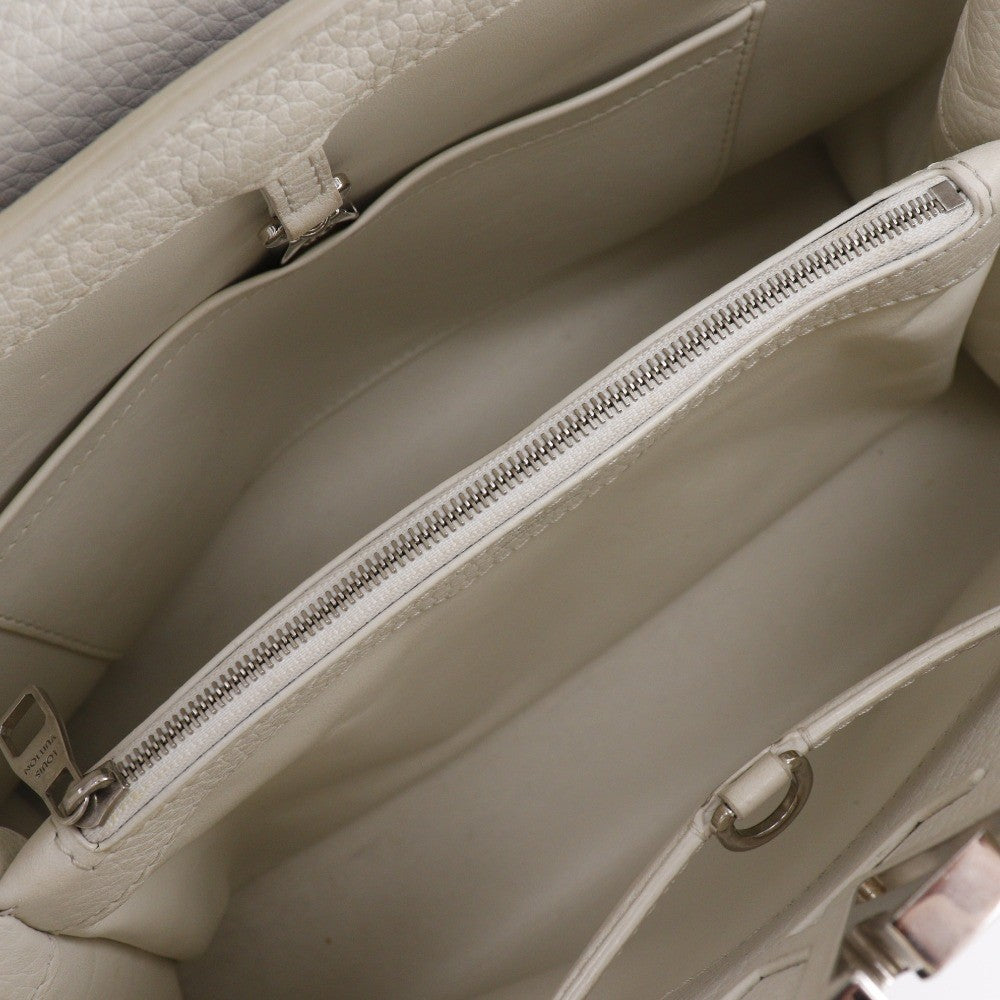 Louis Vuitton Capucines Bag Leather, BLUE, LEATHER, Handbag