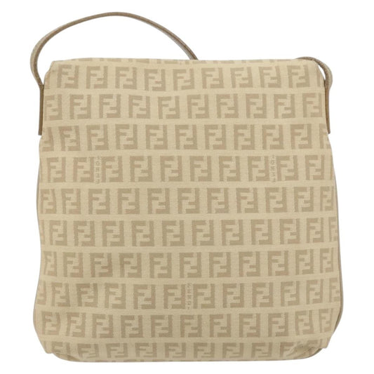 Fendi Vintage Flap Crossbody Bag Zucchino Canvas, BEIGE, CANVAS, Shoulder bag