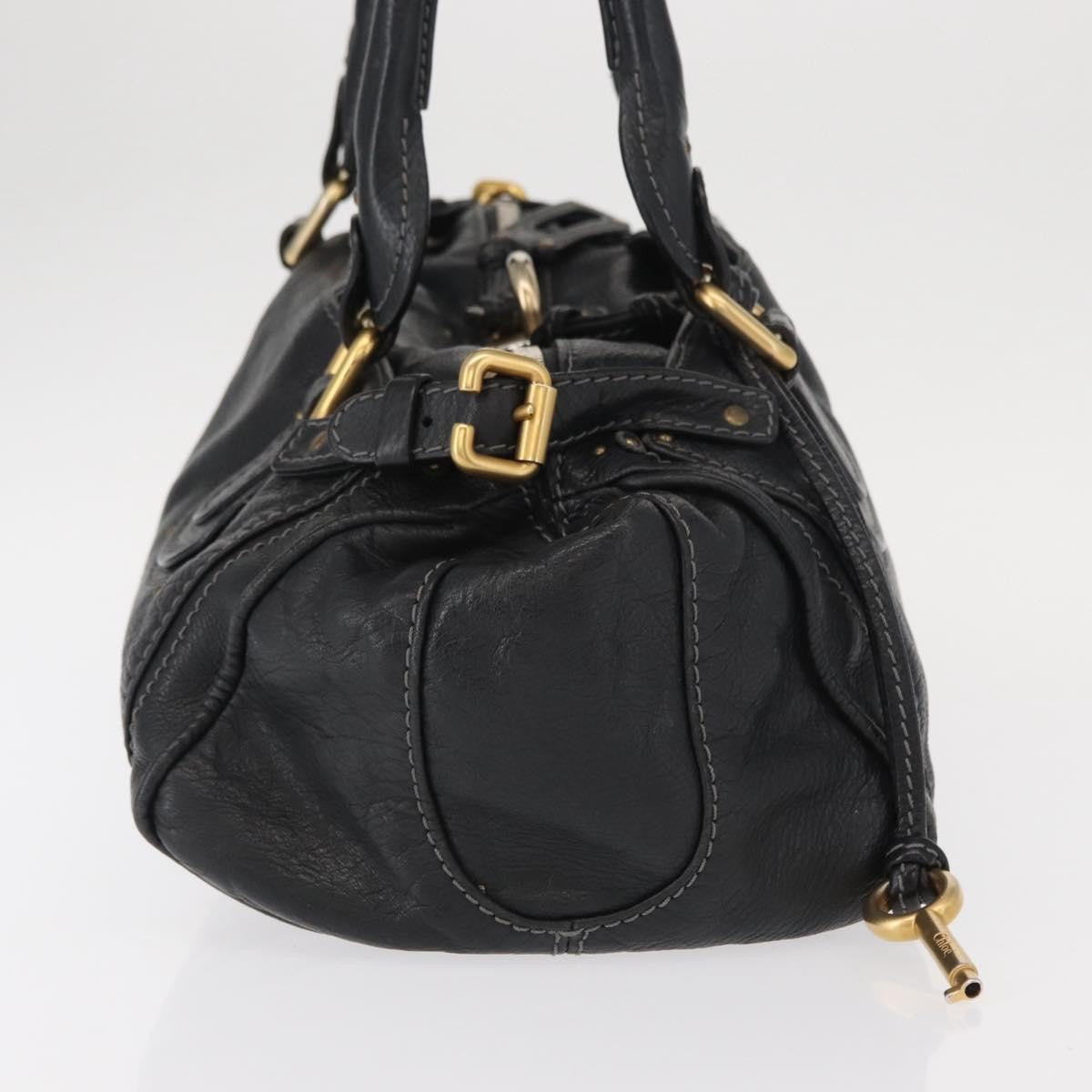 Chloe Pure Paddington Satchel Leather, BLACK, LEATHER, Handbag