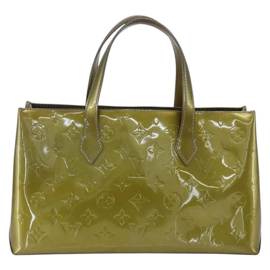 Louis Vuitton Wilshire Handbag Monogram Vernis, GREEN, PATENT_LEATHER, Handbag
