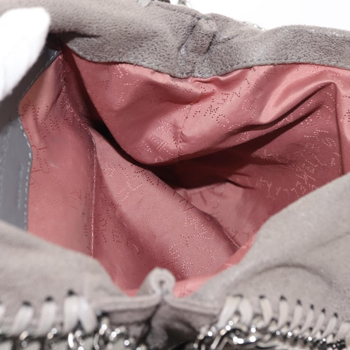 Stella McCartney Falabella Fold Over Crossbody Bag Faux Leather, GRAY, POLYESTER, Crossbody bag