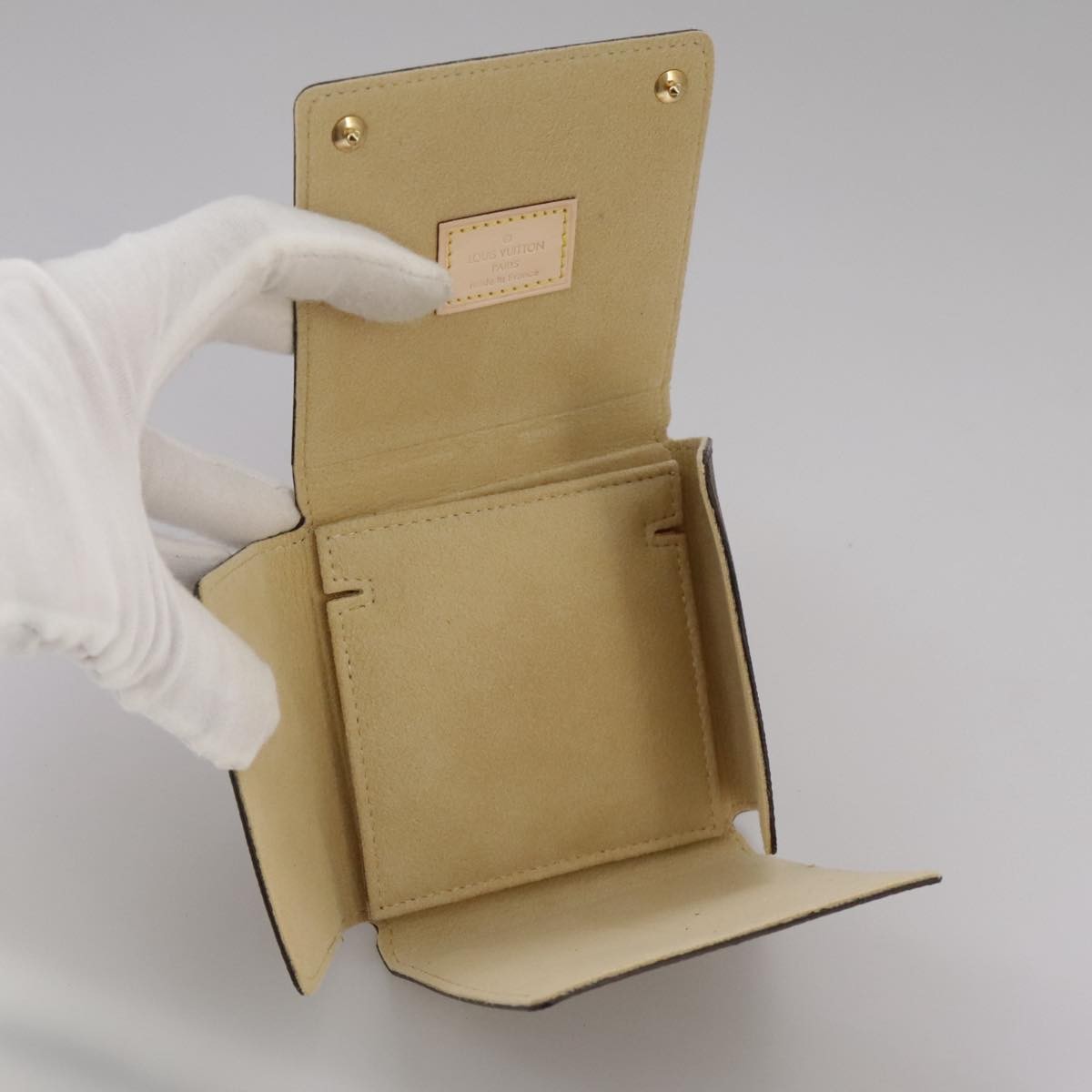 Louis Vuitton CASE JEWELRY BOX Canvas, BROWN, CANVAS, Wallets