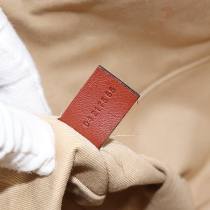 Chloe Woody Tote Canvas with Leather, BEIGE, CANVAS, Tote bag