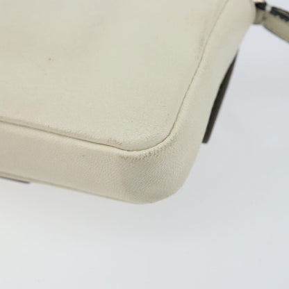 Fendi Monster Baguette Leather, WHITE, LEATHER, Shoulder bag