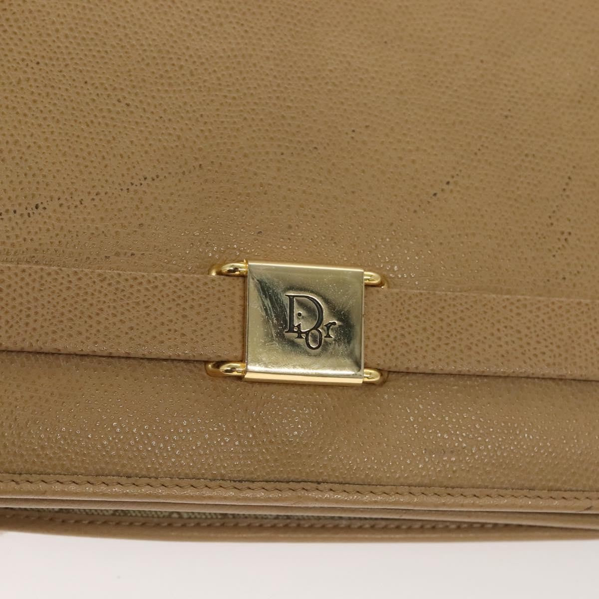 Christian Dior Vintage Honeycomb Shoulder Bag Leather, BEIGE, LEATHER, Shoulder bag