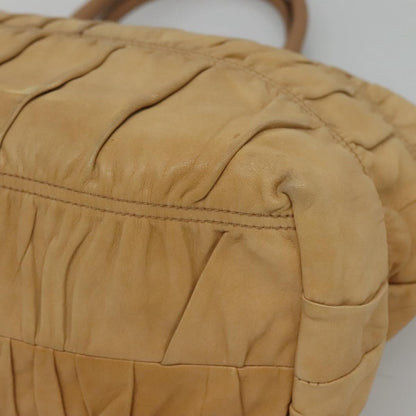 Prada Gaufre Tote Nappa Leather, BEIGE, LEATHER, Tote bag