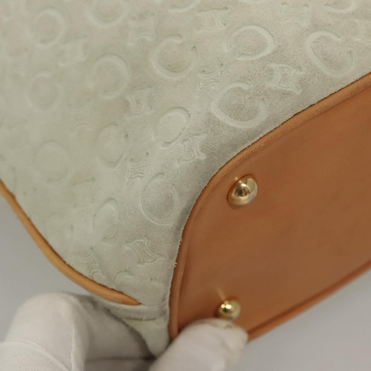 Celine Vintage Macadam Tote bag C Macadam Suede, WHITE, SUEDE, Tote bag