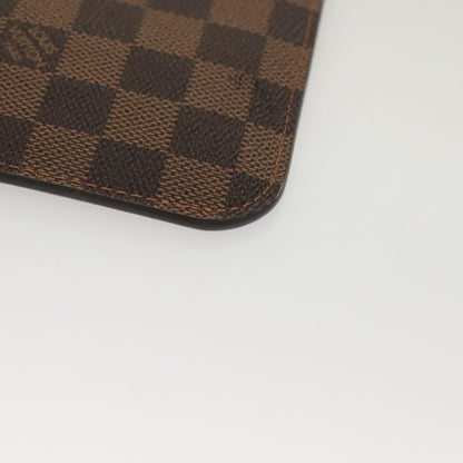 Louis Vuitton Neverfull Pochette Damier, BROWN, CANVAS, Tote bag