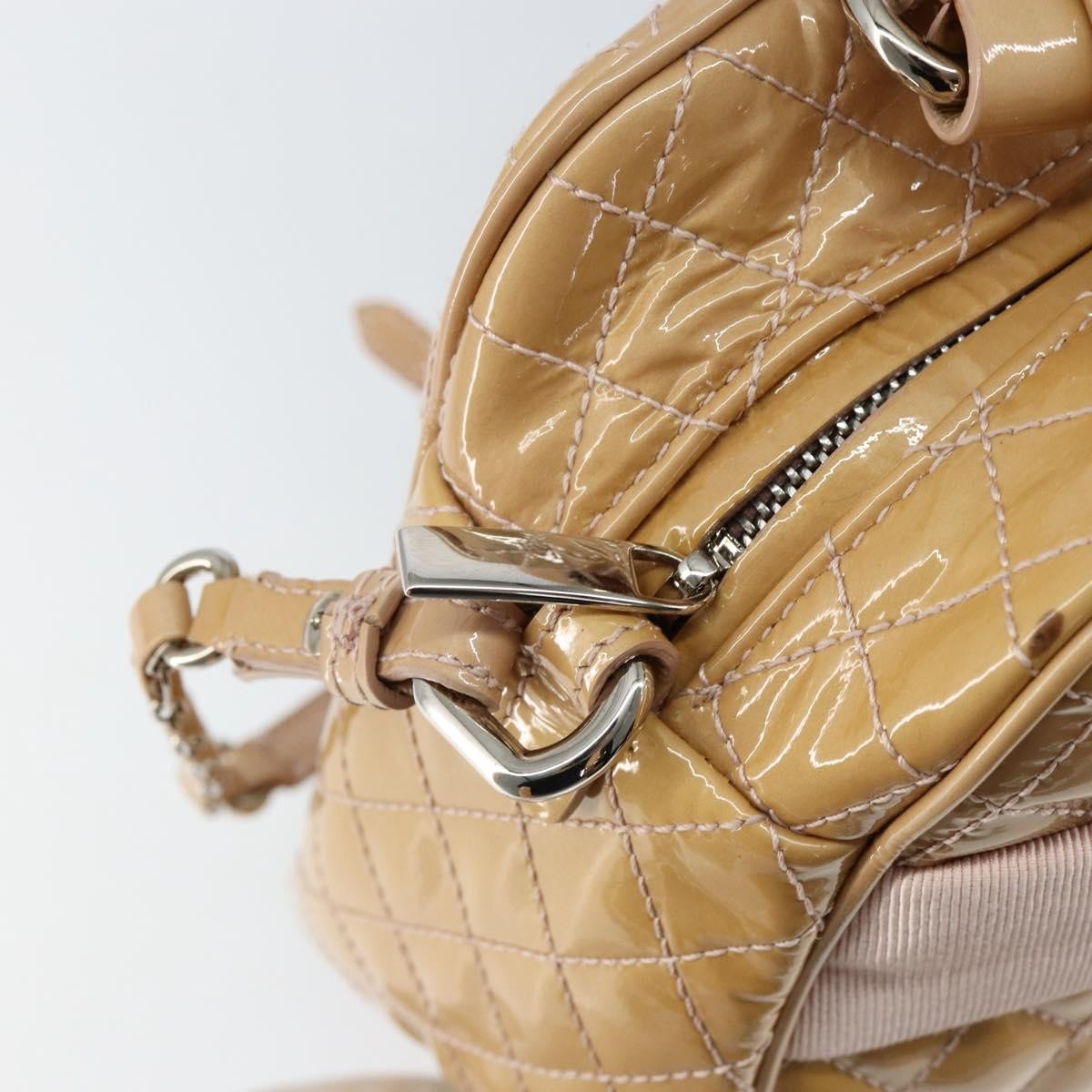 Salvatore Ferragamo Vala Handbag Patent leather, BEIGE, PATENT_LEATHER, Handbag
